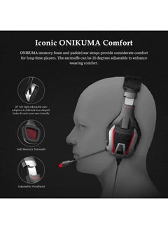 onikuma ONIKUMA K12 RED Gaming Headset | 7.1 Surround Sound | Noise Cancelling Microphone | PC / PS4-3 / XBOX / MOBILE  - Image 3