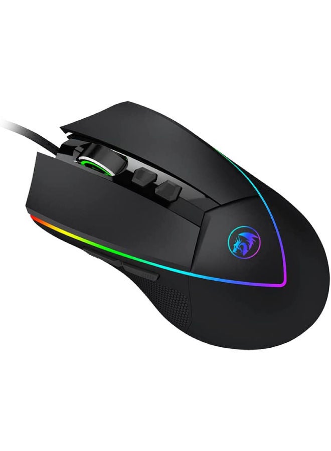 REDRAGON - REDRAGON M909 EMPEROR RGB Gaming Mouse - Optical Sensor 12,400 DPI - 7 Programmable Buttons - Software Support - Image 1