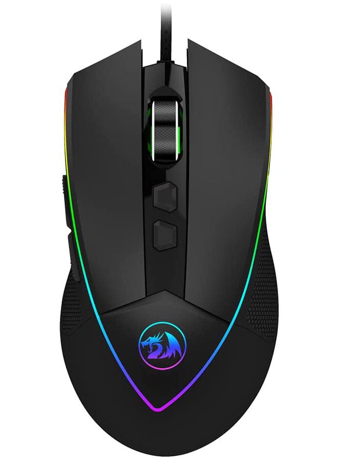REDRAGON - REDRAGON M909 EMPEROR RGB Gaming Mouse - Optical Sensor 12,400 DPI - 7 Programmable Buttons - Software Support - Image 1