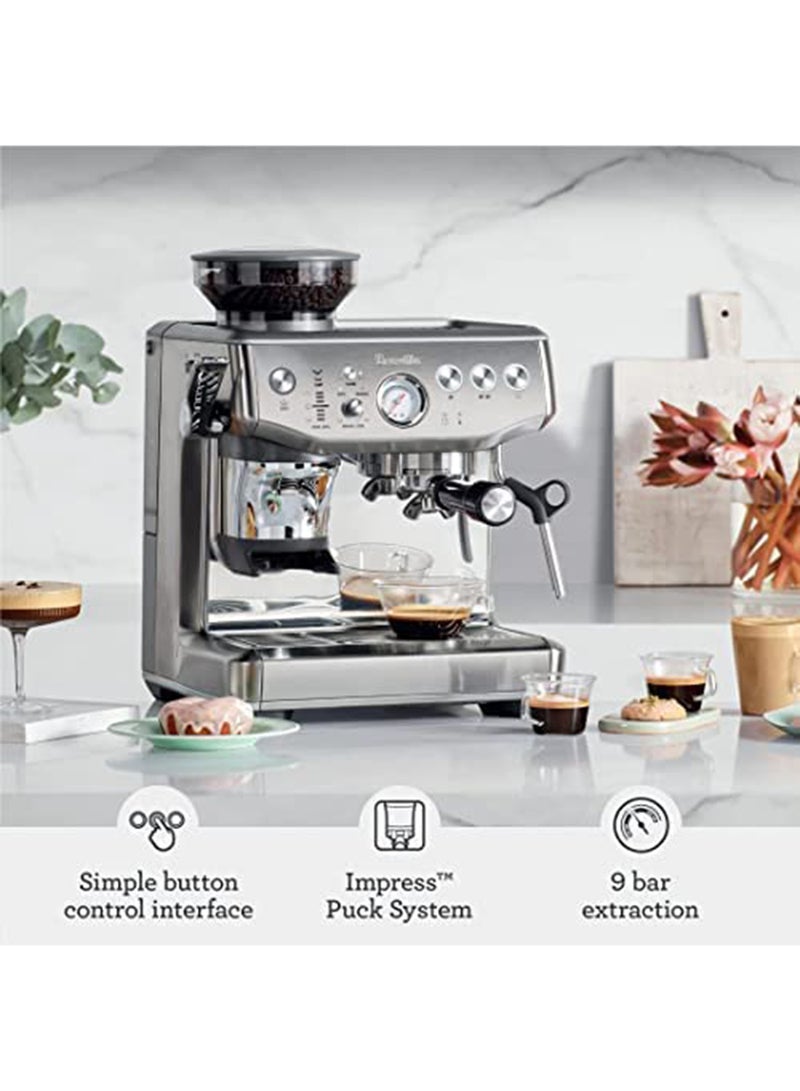 Breville The Barista Express Impress Coffee Maker (International Version) 2 L 1850 W BES876BSS Brushed Stainless Steel  - Image 4
