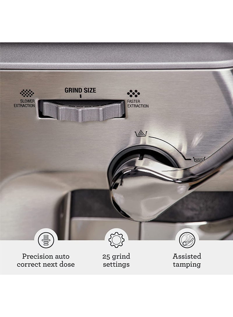 Breville The Barista Express Impress Coffee Maker (International Version) 2 L 1850 W BES876BSS Brushed Stainless Steel  - Image 5