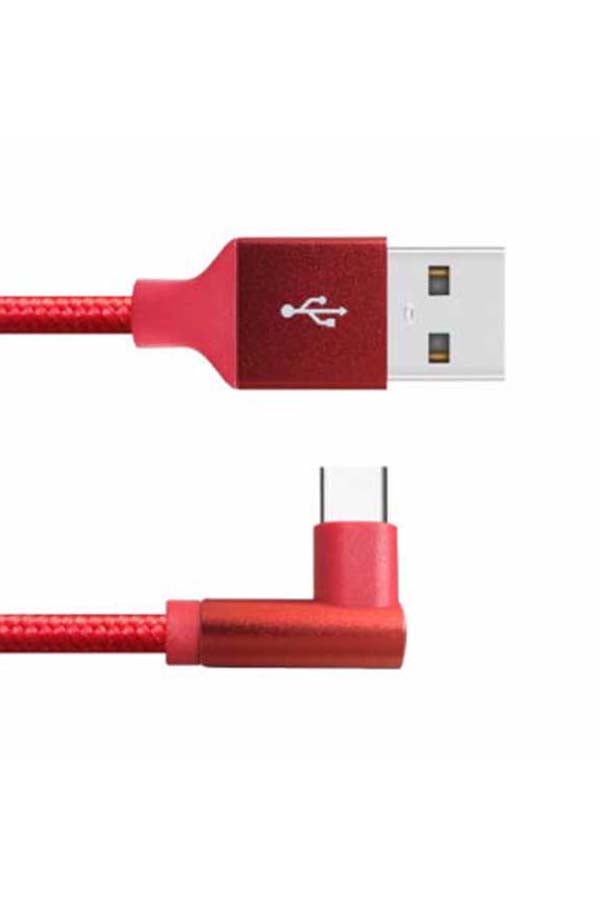 ليفور كابل USB A إلى USB C مضفر من النايلون بزاوية 6 أقدام  - Image 5