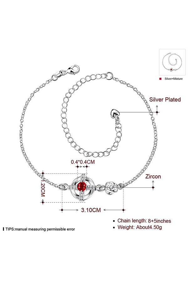 SKMEI Beautiful Ankle Bracelets Initial Diamond Anklets For Women Spa002C  - Image 1