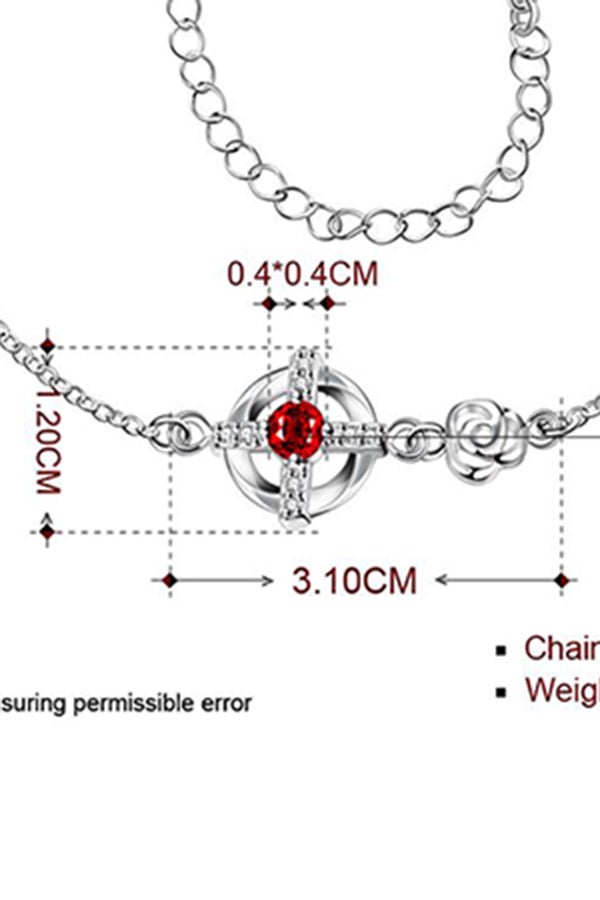 SKMEI Beautiful Ankle Bracelets Initial Diamond Anklets For Women Spa002C  - Image 4