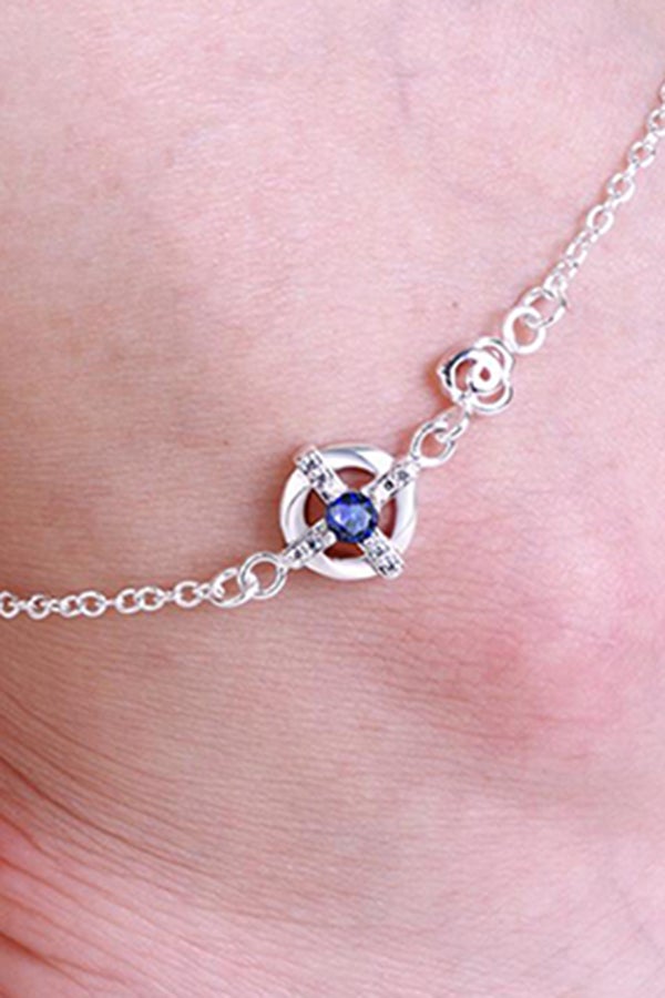 SKMEI Beautiful Ankle Bracelets Initial Diamond Anklets For Women Spa002C  - Image 3
