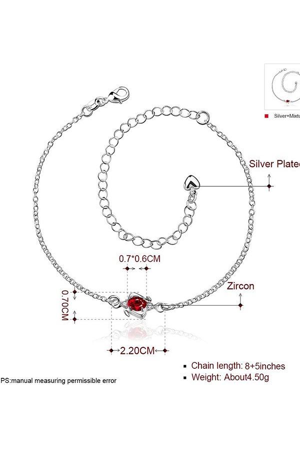 سكمي أساور كاحل جميلة مرصعة بالألماس للنساء Spa007C - Image 2