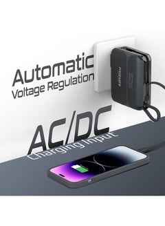 20000 mAh Ultra-compact 20000Mah Fast Charging Power Bank With AC Charger With 27W PD Usb-C And 12W Fast Lightning Charging Connector Black - v1678371217/N53387886A_5