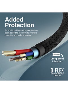 PROMATE USB-A To Lightning Cable Durable 10W With 480 Mbps Data Transfer Black  - Image 3