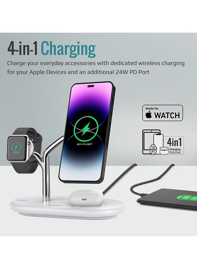 PROMATE - 54W High Speed MagSafe Charging Station Synergy White - Image 1