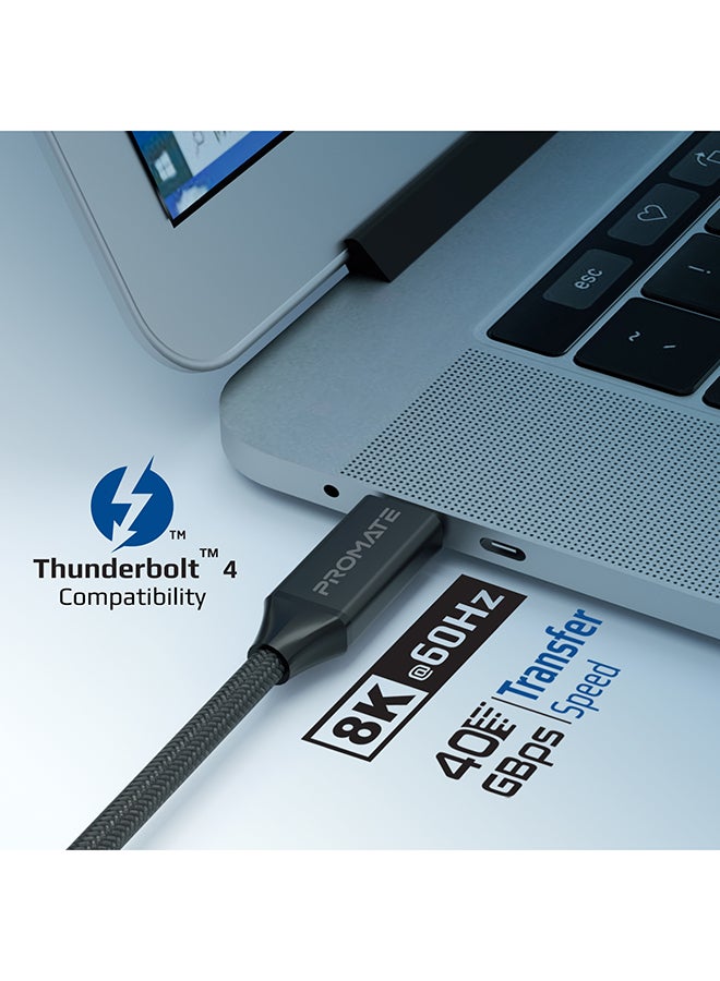 بروميت - كابل USB-C فائق الدقة 8K 60 هرتز، كابل USB 4 من النوع C - Image 1