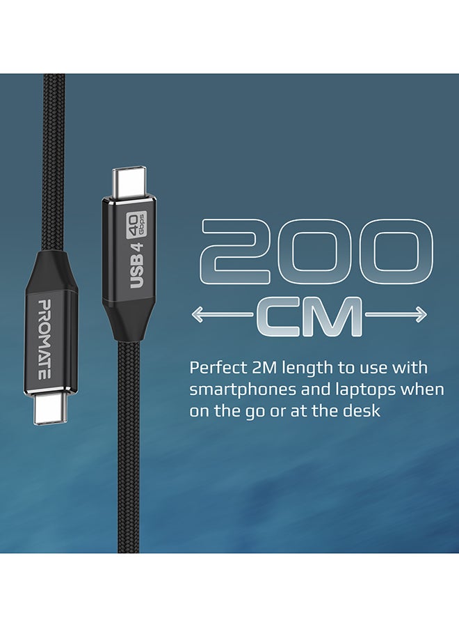 بروميت - كابل USB-C فائق الدقة 8K 60 هرتز، كابل USB 4 من النوع C - Image 1