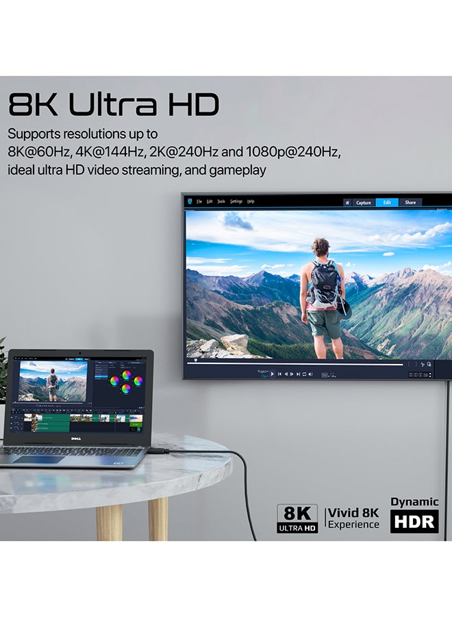 PROMATE Display Port Cable Premium Ultra Hd Black  - Image 2