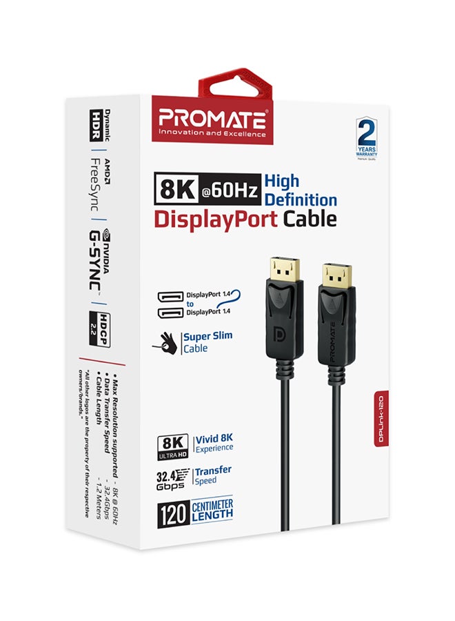 بروميت - Display Port Cable Premium Ultra Hd Black - Image 1
