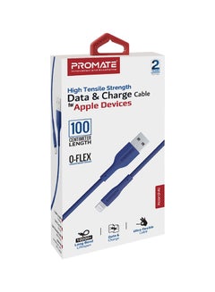 PROMATE Usb-A To Lightning Cable Durable 10W Charger With 480 Mbps Data Transfer Navy  - Image 5