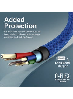 PROMATE Usb-A To Lightning Cable Durable 10W Charger With 480 Mbps Data Transfer Navy  - Image 3