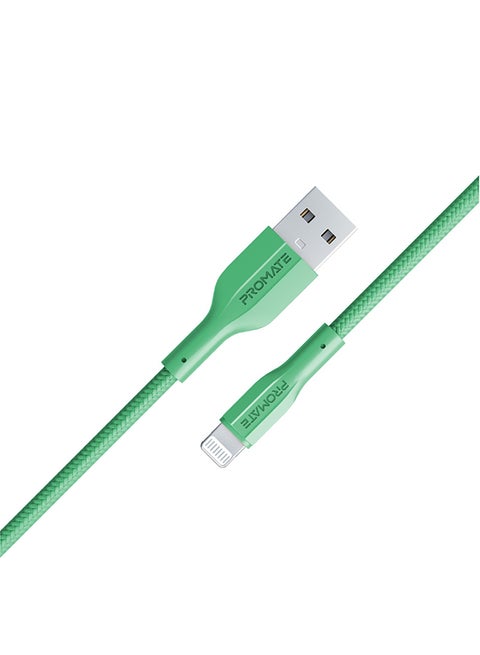 High Tensile Strength Data & Charge Cable for Apple Devices 1M Green
