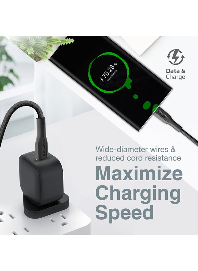 بروميت - كابل USB-C إلى USB-C توصيل طاقة ممتاز بقدرة 60 وات وشحن سريع من النوع C - Image 1