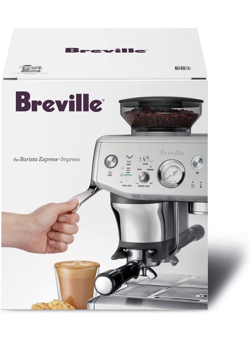 The Barista Express Impress Coffee Maker (International Version) 2 L 1850 W BES876SST Sea Salt