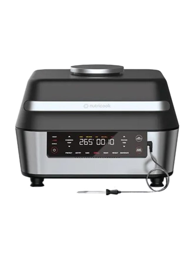 nutricook Smart Indoor Grill And Air Fryer With Built-In Thermometer 8.5 L 1760.0 W AFG960 Black/ Silver  - Image 1
