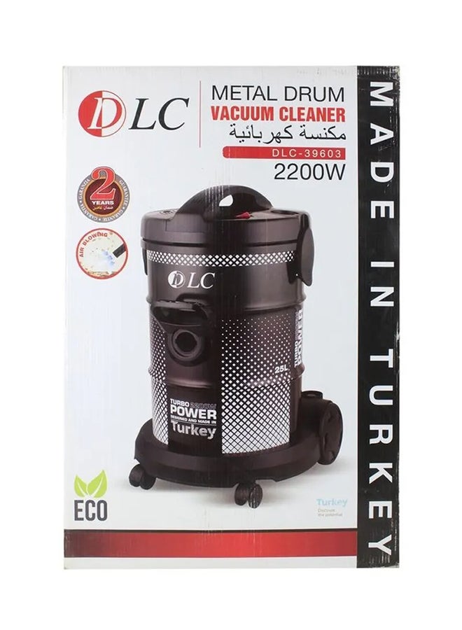 دي إل سي  مكنسة كهربائية 25 L 2200 W DLC-39603 أسود/ أبيض  - Image 3