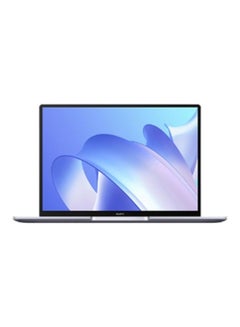 كمبيوتر محمول MateBook 14 بشاشة مقاس 14 بوصة ومعالج كور i5 وذاكرة وصول عشوائي سعة 8 غيغابايت وسعة 512 غيغابايت ونظام تشغيل Windows 11 وبطاقة رسومات Intel Xe مدمجة باللغة الإنجليزية والعربية رمادي فلكي الإنجليزية/العربية رمادي فلكي