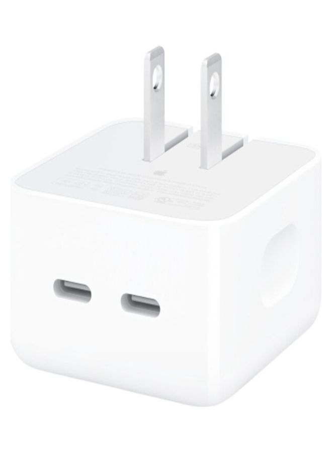 أبل - محول طاقة مزدوج USB-C بقدرة 35 وات لسلسلة iPhone 14/13 - Image 1