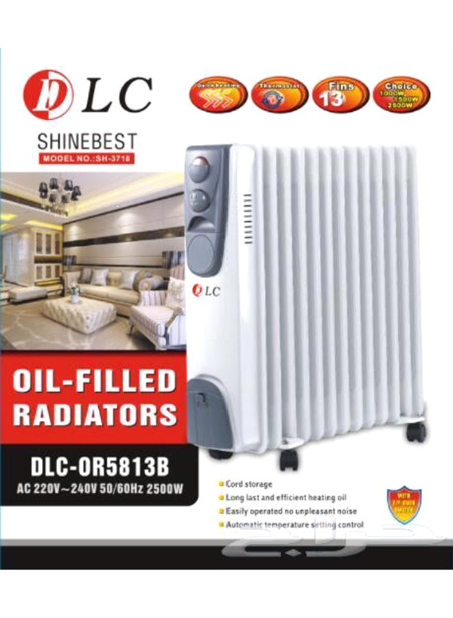 دي إل سي  - دفاية كهربائية بالزيت 15 ريشة من دي ال سي 1800.0 W DLC-OR5815B ابيض - Image 1