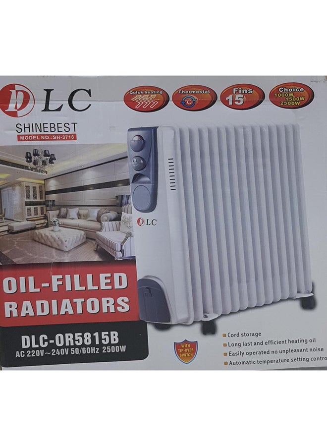 دي إل سي  - دفاية كهربائية بالزيت 15 ريشة من دي ال سي 1800.0 W DLC-OR5815B ابيض - Image 1