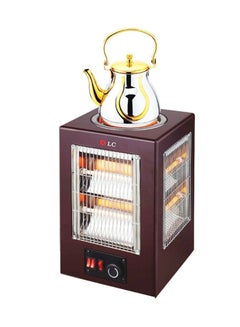 DLC Electric Wooden Rectangular Heater With Cooker 2000.0 W DLC-R5842 Brown/Gold/Silver  - Image 1