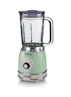 Vintage Glass Blender 4 Speed Setting ​​with Pulse Function, 2 Grinding & Chopping Mills - Perfect for Puree, Ice Crush, Frozen Drinks, Shakes & Smoothies 1.5 L 1000 W ART583-V-GR Green