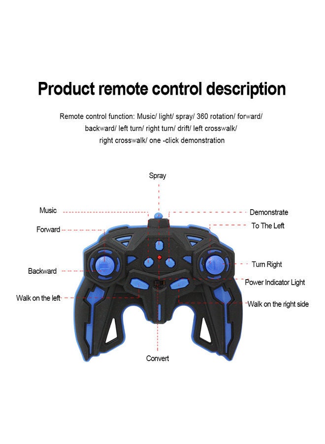 كيدل 1 14 عربة القرش الوحشية مع رذاذ خفيف وموسيقى وجهاز تحكم عن بعد، سيارة رذاذ حيلة مزدوجة الجوانب دوارة على الطرق الوعرة للأولاد والبنات 15 × 27 × 10 سم - Image 4