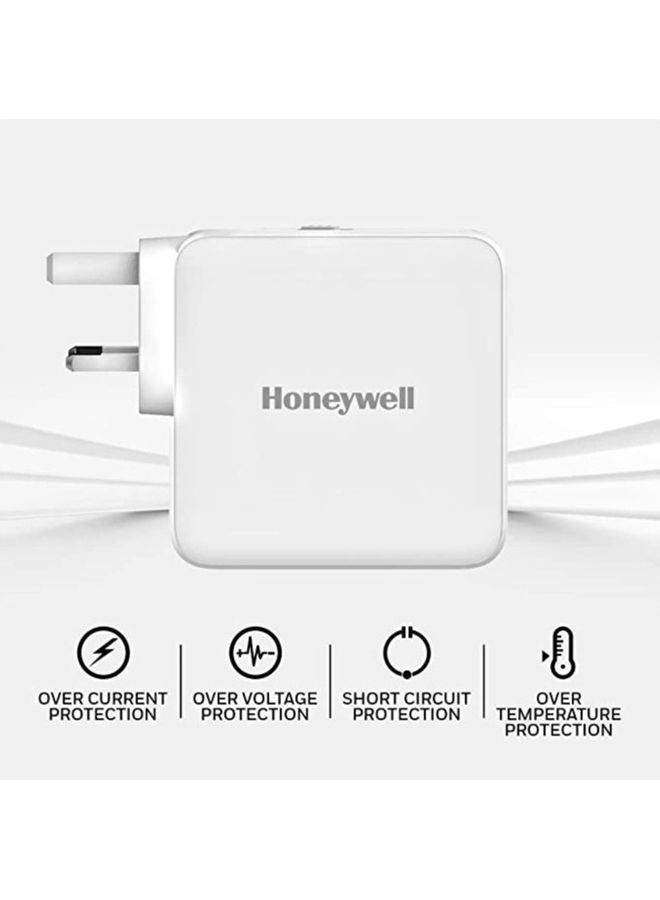 Gan 65W Ultrafast Laptop Charger Dual Usbc For Laptop Dell Hp Macbook Oneplus Ipad Iphone 16/15/14/13/12/11 Google Pixel And Samsung Galaxy 3 Yrs Manufacturer Warranty White White