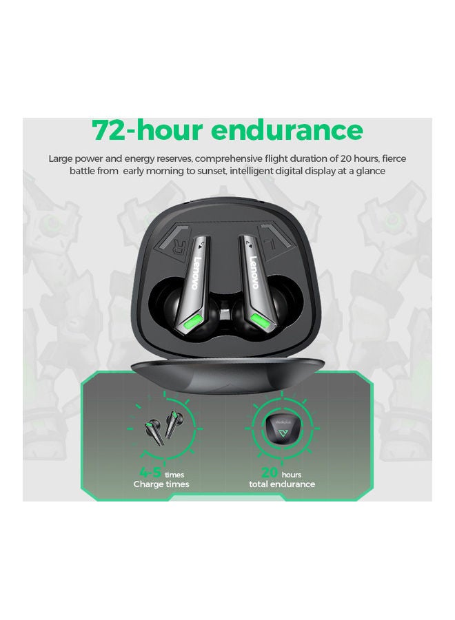 Lenovo - Thinkplus XT85II Bluetooth Earphone Wireless Headphones Waterproof Earbuds TWS Low Latency HD Call Dual With Mic Gaming Headset Black - Image 1