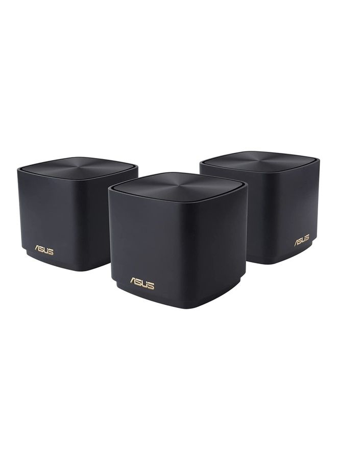أسوس XD4 ZenWiFi Mini Wireless Router Gigabit Ethernet Tri Band, AX1800 Wifi 6, 2.4 Ghz/5 Ghz, 2 x Gigabit LAN, Pack Of 3 Black  - Image 1