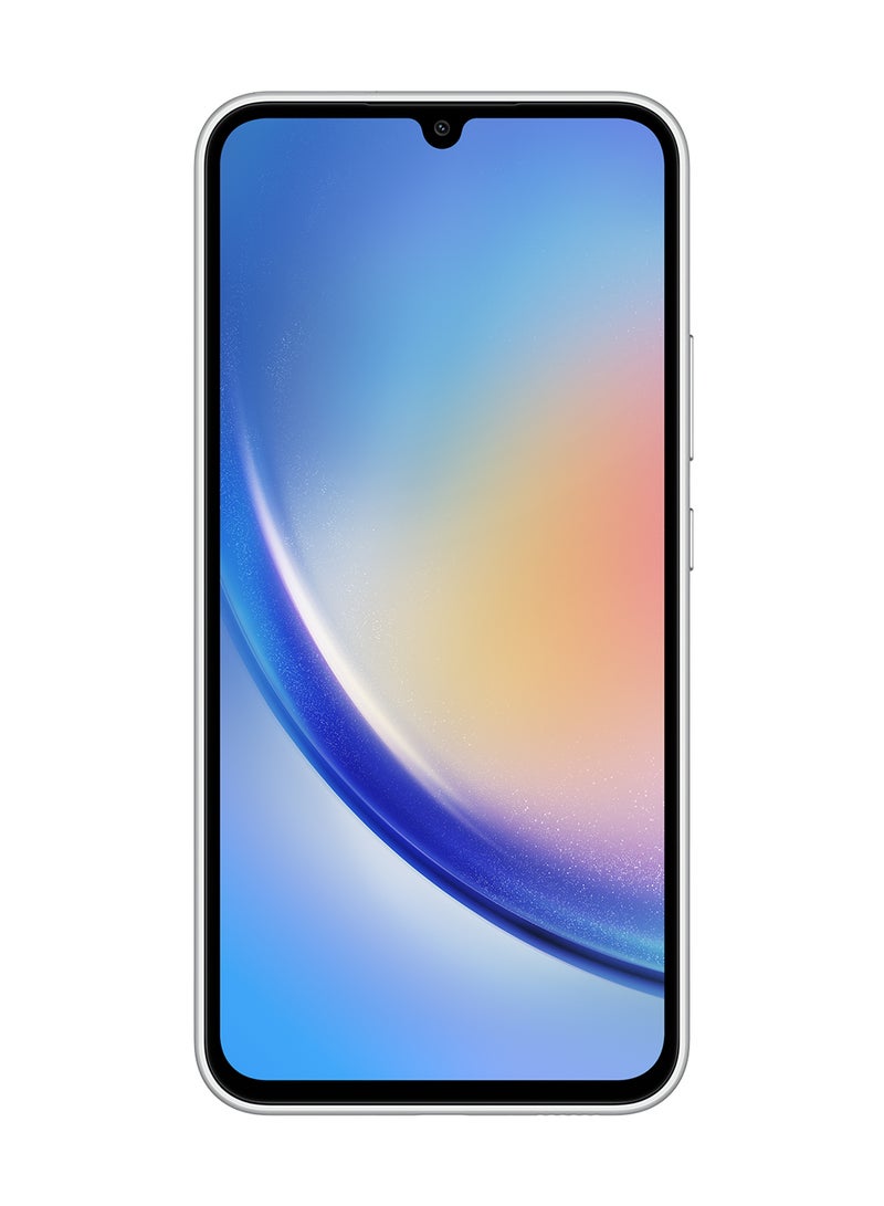 Samsung - Galaxy A34 Dual Sim Awesome Silver 6GB RAM 128GB 5G - Middle East Version - Image 1