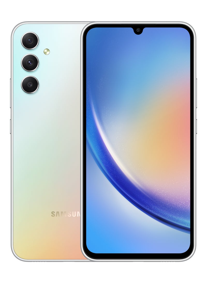Samsung - Galaxy A34 Dual Sim Awesome Silver 6GB RAM 128GB 5G - Middle East Version - Image 1