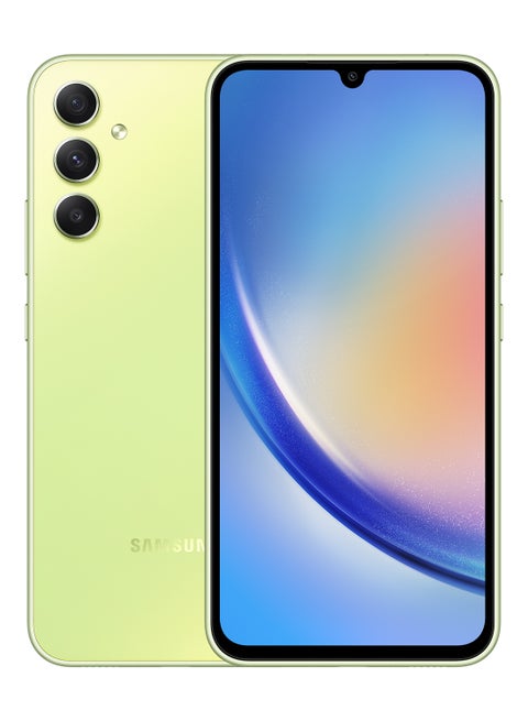 Galaxy A34، بشريحتي اتصال، Awesome Lime، 8 جيجا بايت رام، 256 جيجا بايت، 5G - إصدار الشرق الأوسط
