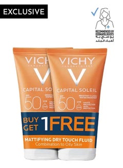 VICHY Capital Soleil Dry Touch SPF50 Buy 1 Get 1 Free Sunscreen For Oily Skin  - Image 1