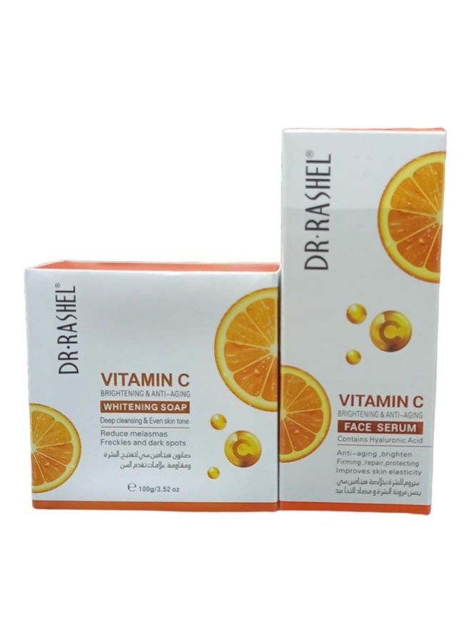 دكتور راشيل سيروم 50 مل وصابون 100 جرام للبشرة بخلاصة فيتامين سي لتحسين مرونة الجلد ومضاد للتجاعيد 150ملليلتر - Image 3