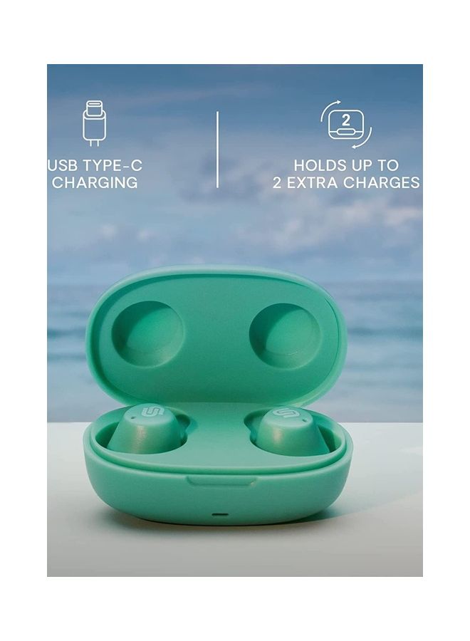 Urbanista Lisbon Wireless Earbuds Bluetooth 5.2 Enhanced Touch Controls 27 Hr Playtime USB C Fast Charging Case IPX Sweatproof For Running Sports Mint Green  - Image 4