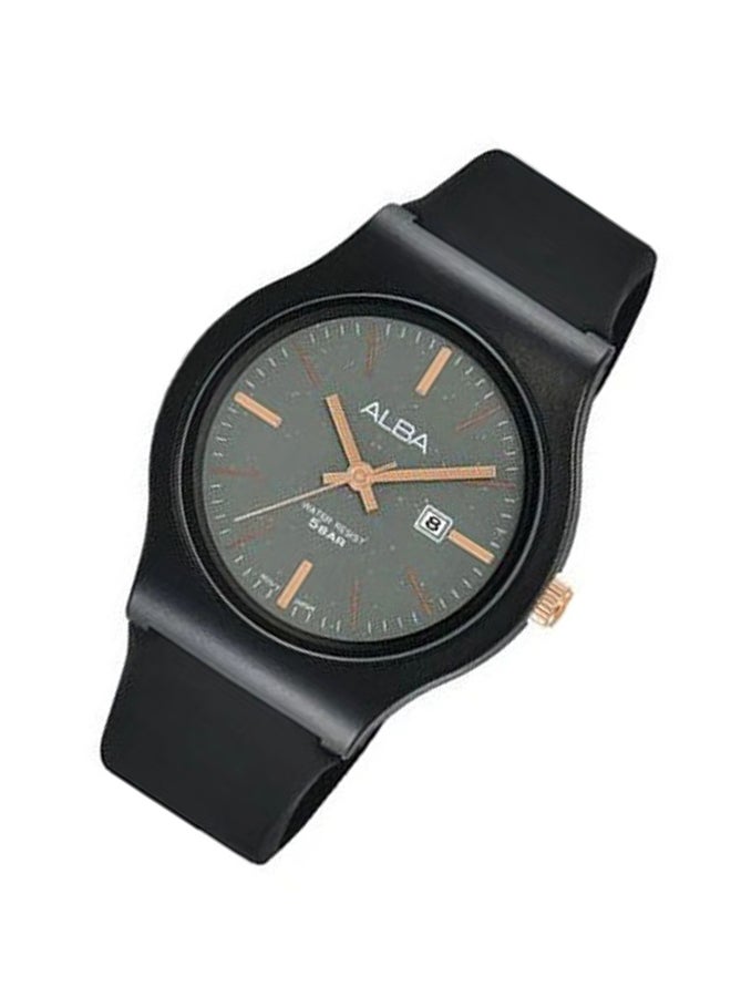 Alba - Women's Silicone Round Analog Water Resistant Watch  AH7U61X - Image 1