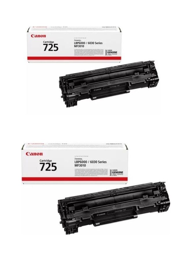 Canon 725 Toner Cartridge Pack Of 2 Black 