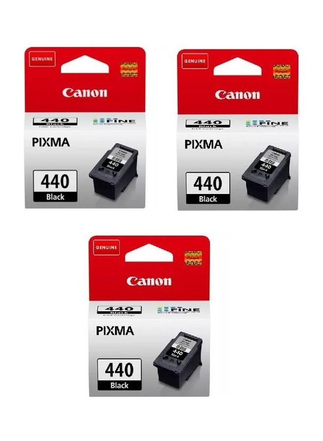 Canon Pixma Ink Cartridge Black Pack Of 3 Multicolour