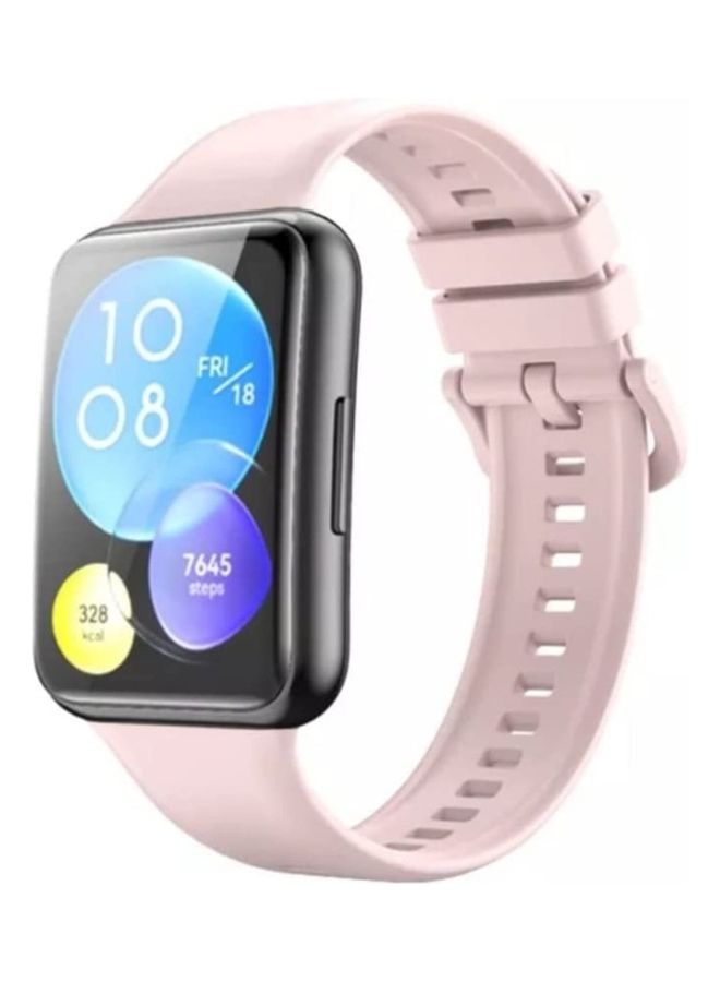 HUAWEI Fit 2 Watch Band Strap Silicone Replacement Wristband Pink  - Image 1