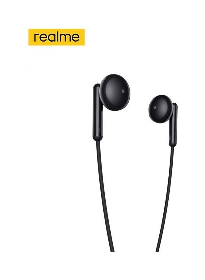realme - Buds Classic Headphones Wired Type-C Plug Sports Headphones with Built-in Microphone - Black - Image 1