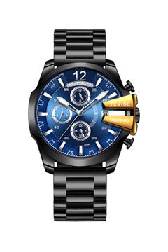 Tevise Men's Chronograph Round Watch With Stainless Steel Strap T814B/SBLG  - Image 1