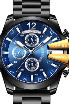 Tevise Men's Chronograph Round Watch With Stainless Steel Strap T814B/SBLG  - Image 5