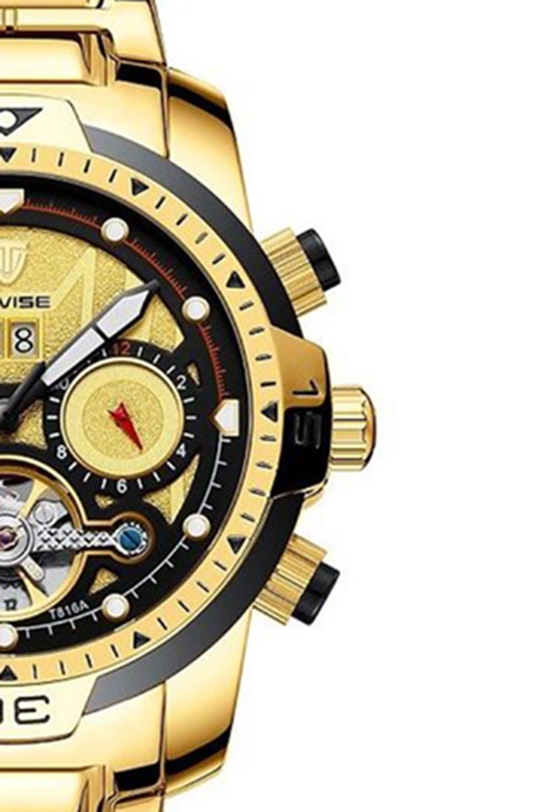 Tevise Men's Chronograph Round Watch With Stainless Steel Strap T816A/BGS - Image 2