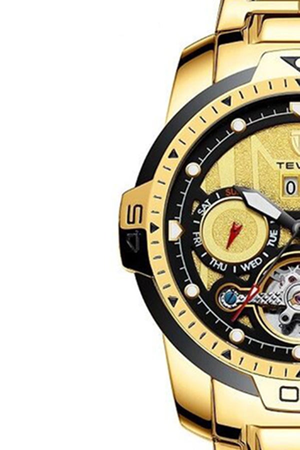 Tevise Men's Chronograph Round Watch With Stainless Steel Strap T816A/BGS - Image 3