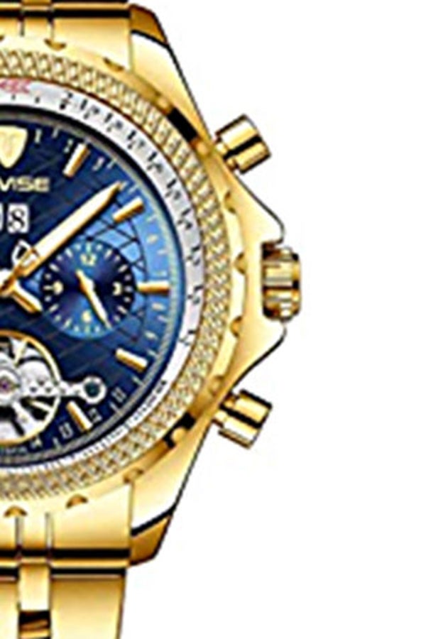 تيفيز ساعة يد كرونوغراف دائرية بسوار من الستانلس ستيل طراز T841/ للرجال - Image 3